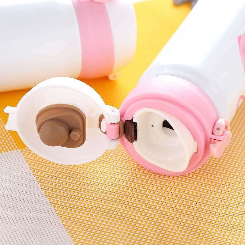Flamingo Pattern Bouncing Vacuum Flask Mug Travel Stainless Steel Thermos Cup, Capacity:350ml(Pin...