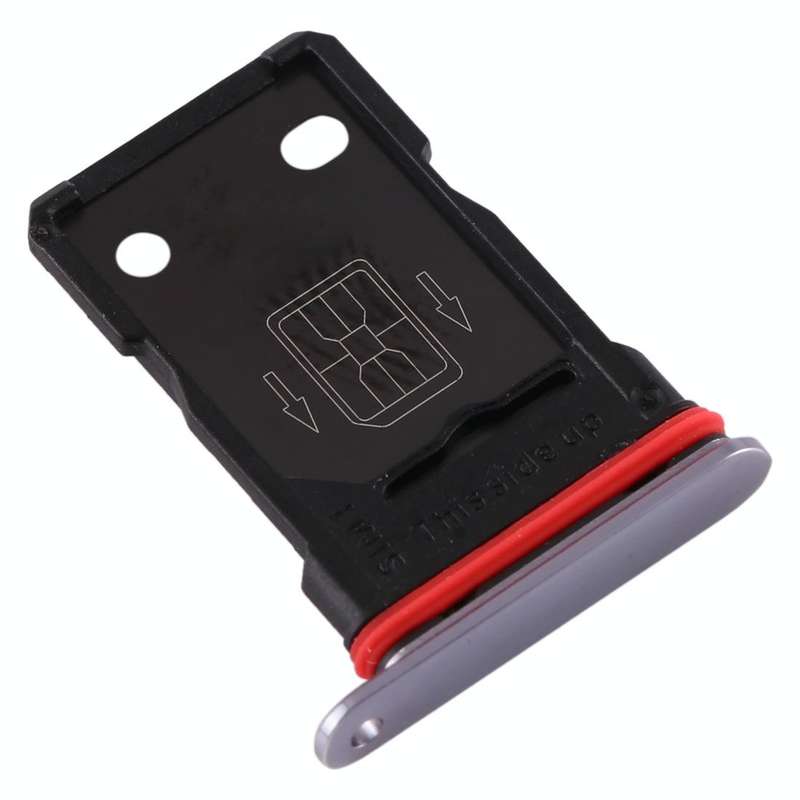 For OnePlus 7T SIM Card Tray + SIM Card Tray (Silver)