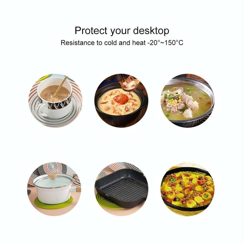 3 in 1 Round Silicone Heat Insulation Pad High Temperature Resistant Multifunctional Tableware Pa...