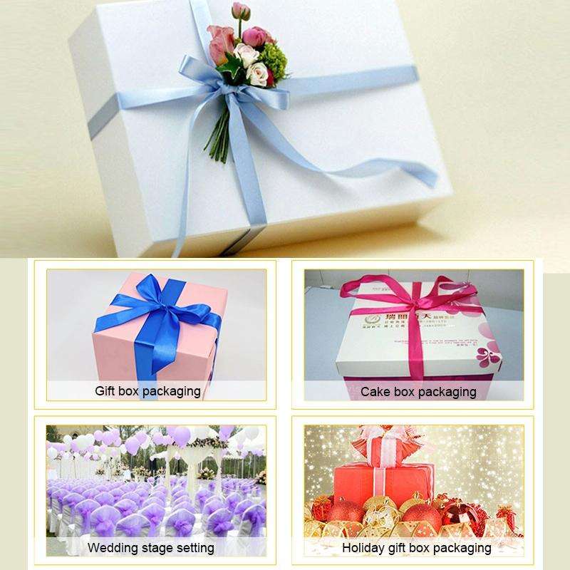 5 Volumes Color Satin Ribbons Handmade DIY Wedding Cake Decoration Holiday Gift Packages , Size: ...