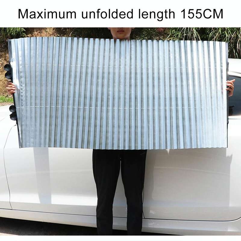 Car Sucker Suction Cups Retractable Windshield Sun Shade Block Sunshade Cover for Solar UV Protec...