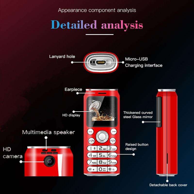 Satrend K8 Mini Mobile Phone, 1.0 inch, Hands Free Bluetooth Dialer Headphone, MP3 Music, Dual SI...