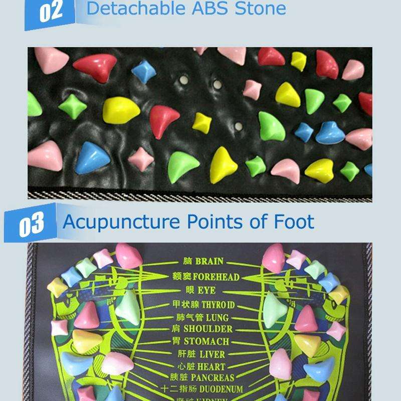 70 x 35cm Imitation Stone Foot Massage Pad Foot And Leg Pain Relief Physiotherapy Health Acupress...
