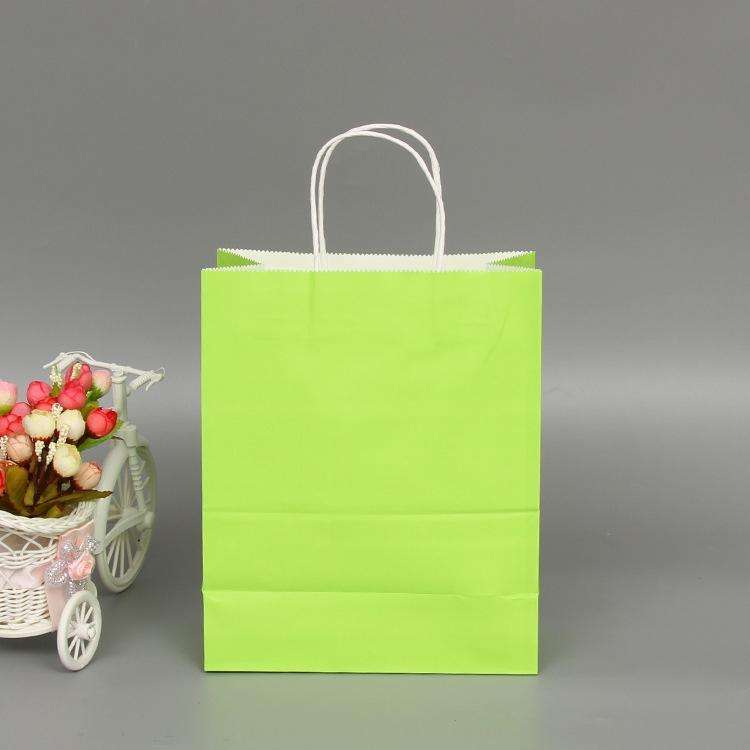 10 PCS Elegant Kraft Paper Bag With Handles for Wedding/Birthday Party/Jewelry/Clothes, Size:12x1...