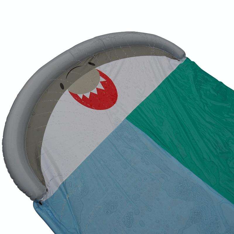 Double Children Water Slide Lawn Spray Pad(Whale)
