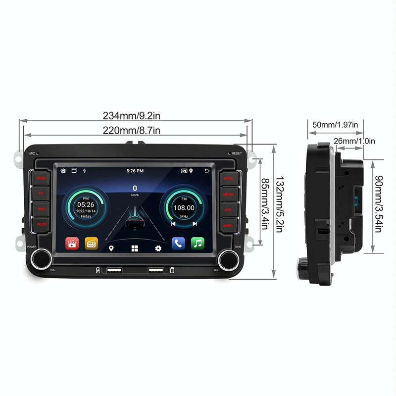 S9070 For Volkswagen 7 inch Portable Car MP5 Player Support CarPlay / Android Auto, Specification...