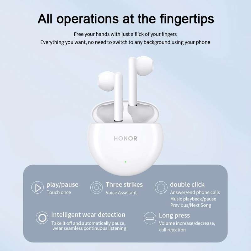 Honor Earbuds X5 Semi-in-ear Smart Call Noise Reduction Wireless Bluetooth Earphones(Coral Pink)
