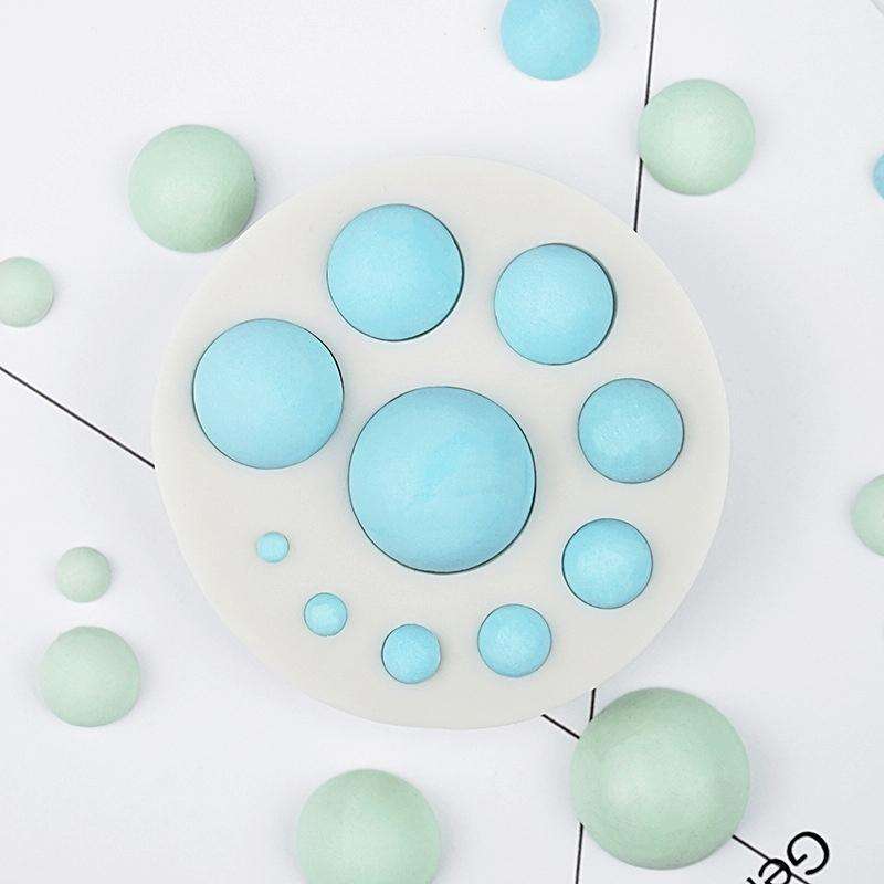 Round Silicone Fondant Cake Mold DIY Baking Decoration Chocolate Tool(Grey)