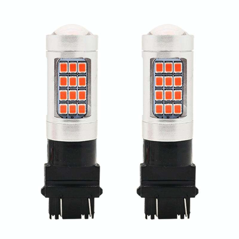 2 PCS 3157 DC12V / 2.2W Car Strobe Brake Lights with 42LEDs SMD-2835 Lamps(Red Light)