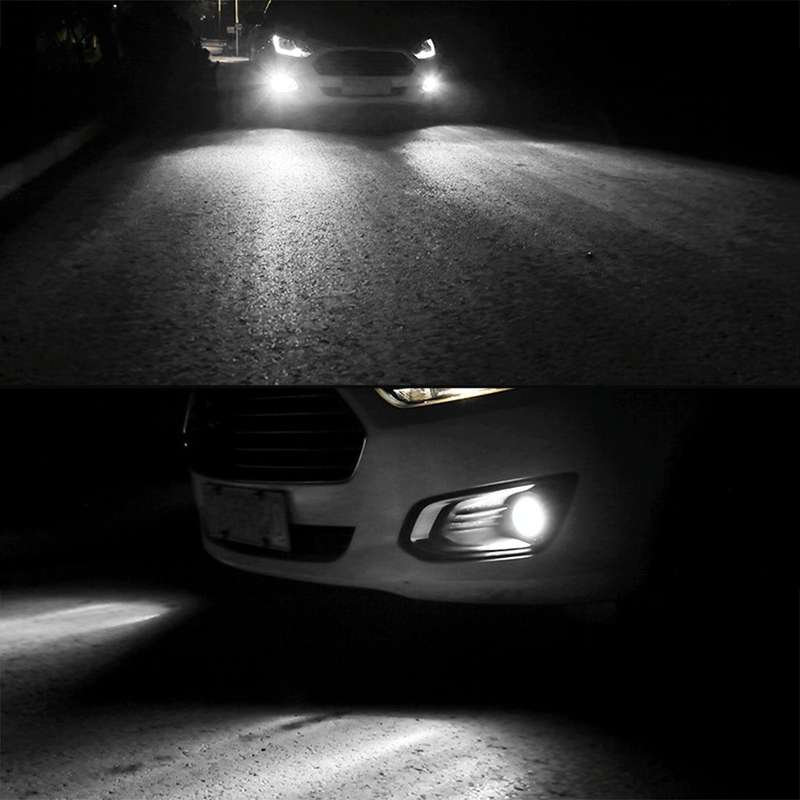 2 PCS 9005 / 9006 DC12V 4.3W 6000K 500LM Car Fog Lights with 12LEDs SMD-2525