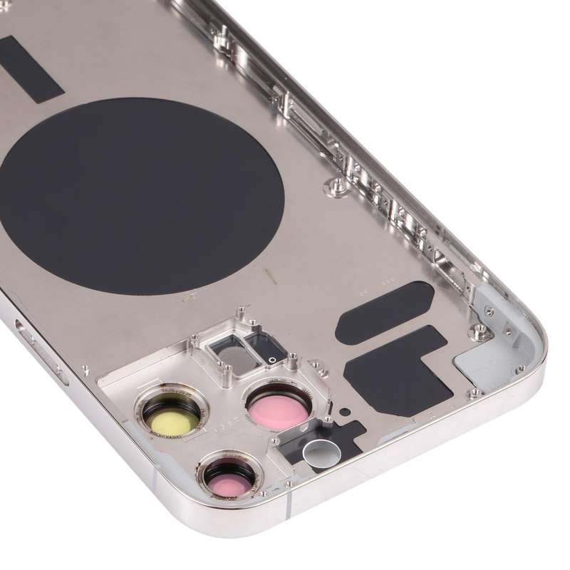 Back Housing Cover with SIM Card Tray & Side  Keys & Camera Lens for iPhone 13 Pro Max(White)