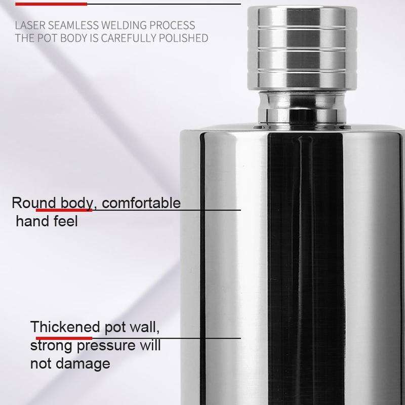500ml Outdoor Wine Pot 304 Stainless Steel Cylindrical Hip Flask, Color: Frosted Surface