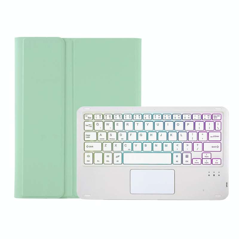 For Samsung Galaxy Tab A8 10.5 (2021) A08B-AS Candy Color Backlight Bluetooth Keyboard Leather Ta...