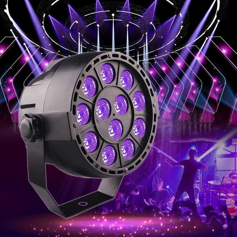 LED Purple Light Parlight Stage Laser Light, Plug Specifications:US Plug(12 Purple Light Par Lights)