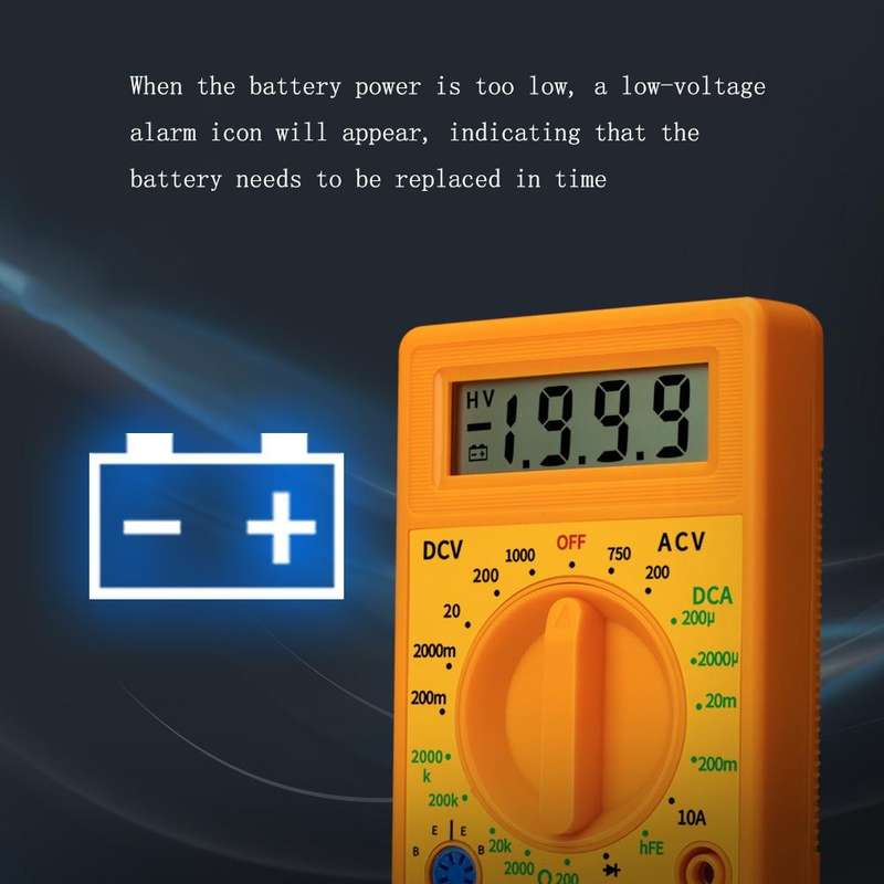 2 PCS ANENG DT830G Portable Digital Multimeter(Black)