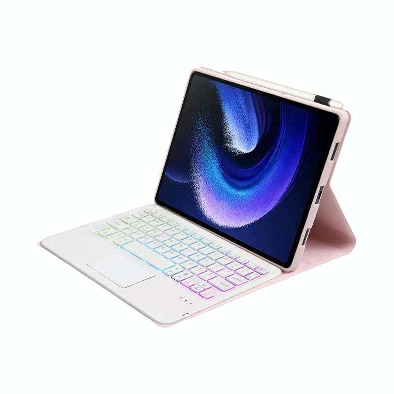 For Xiaomi Pad 6 / Pad 6 Pro A0N7-AS Lambskin Texture Ultra-thin Backlight Bluetooth Keyboard Lea...