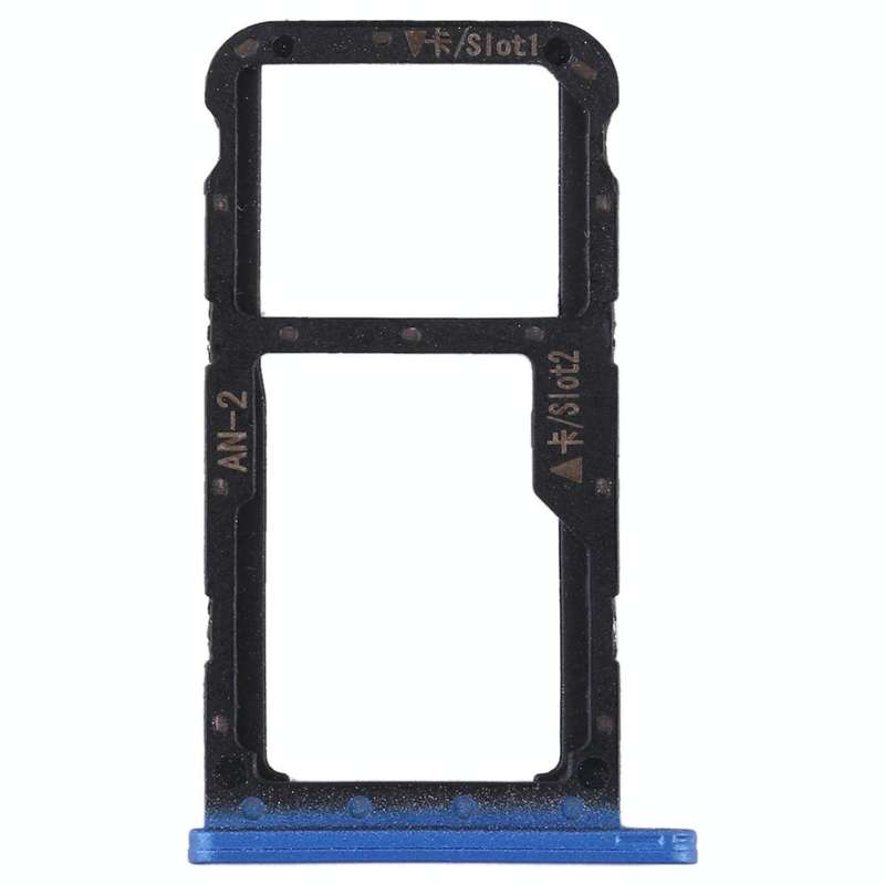 SIM Card Tray + SIM Card Tray / Micro SD Card for Huawei P20 Lite / Nova 3e (Blue)