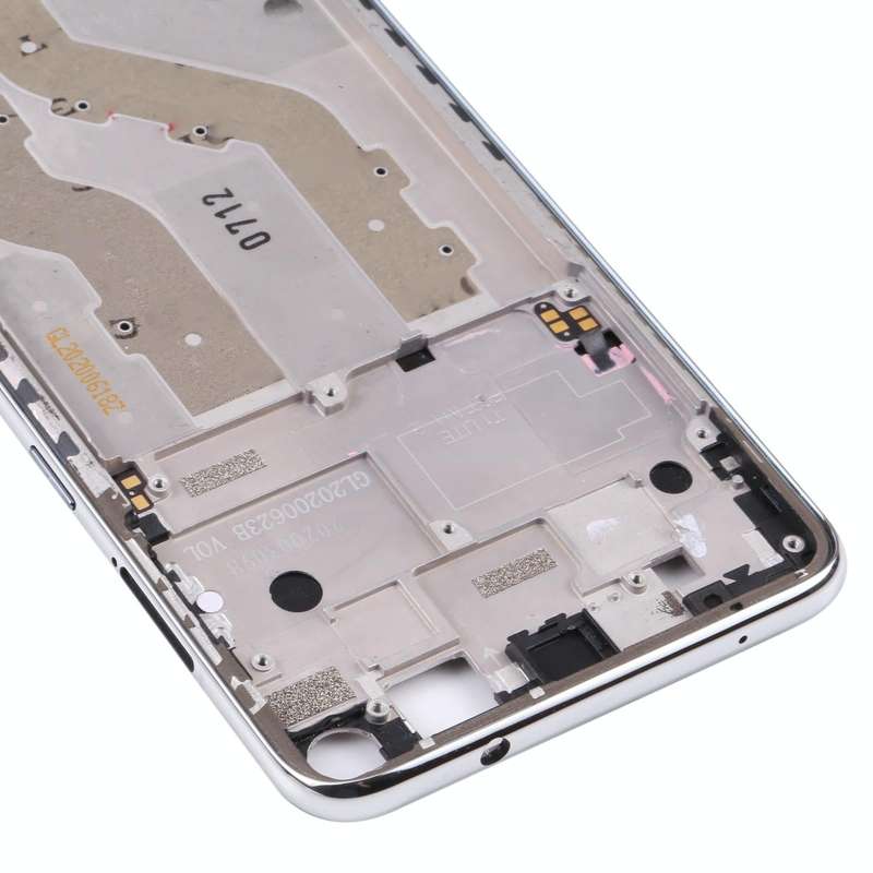 Original Front Housing LCD Frame Bezel Plate for TCL 10L / 10 Lite T770H, T770B (Silver)
