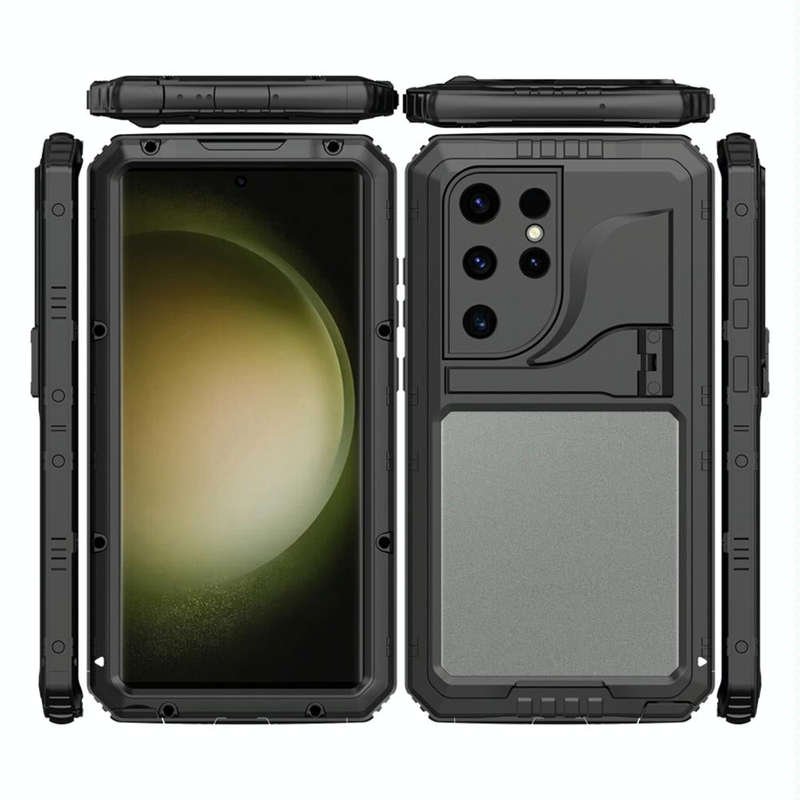 For Samsung Galaxy S23 Ultra 5G RedPepper Wolf 360 Full Body Rugged IP68 Waterproof Phone Case(Bl...