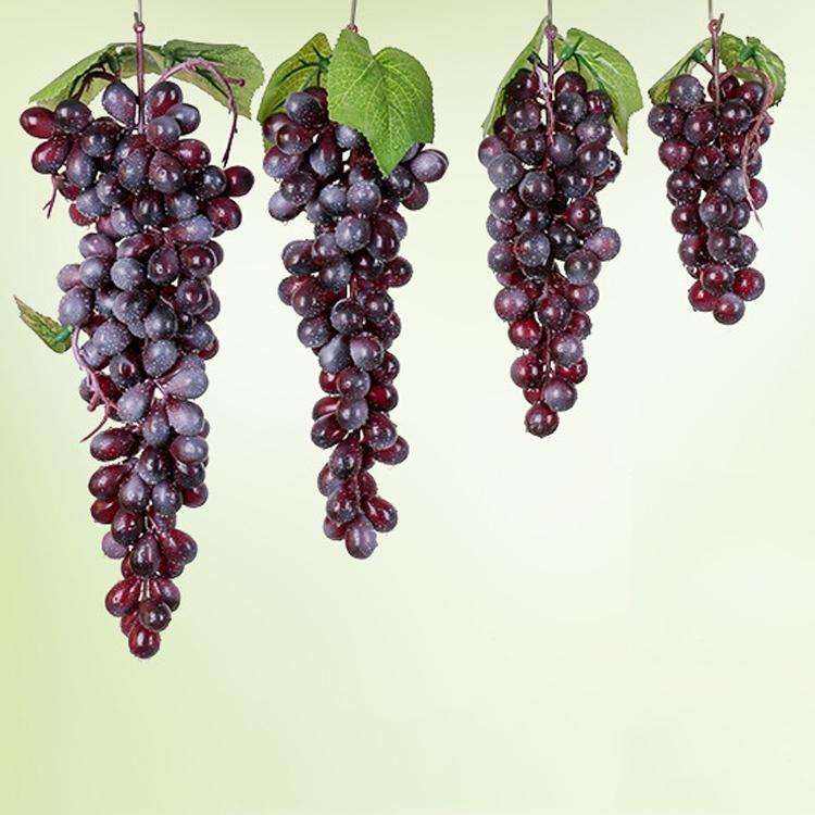 4 Bunches 36 Purple Grapes Simulation Fruit Simulation Grapes PVC with Cream Grape Shoot Props