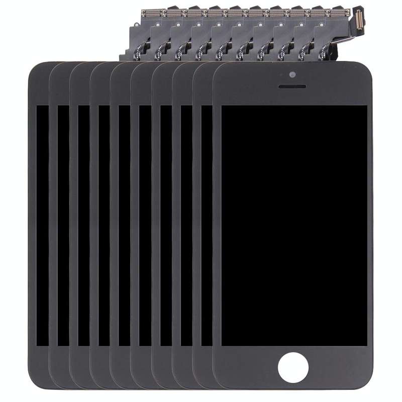 10 PCS Digitizer Assembly (Camera + LCD + Frame + Touch Panel) for iPhone 5C (Black)