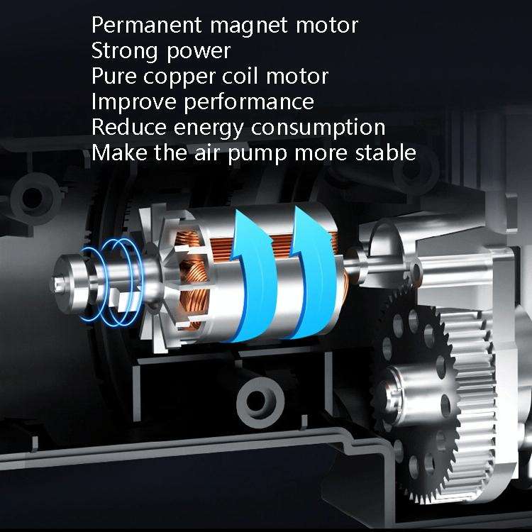 Portable Multi-Function Smart Car Inflatable Pump Electric Air Pump, Style: Wireless With Light D...