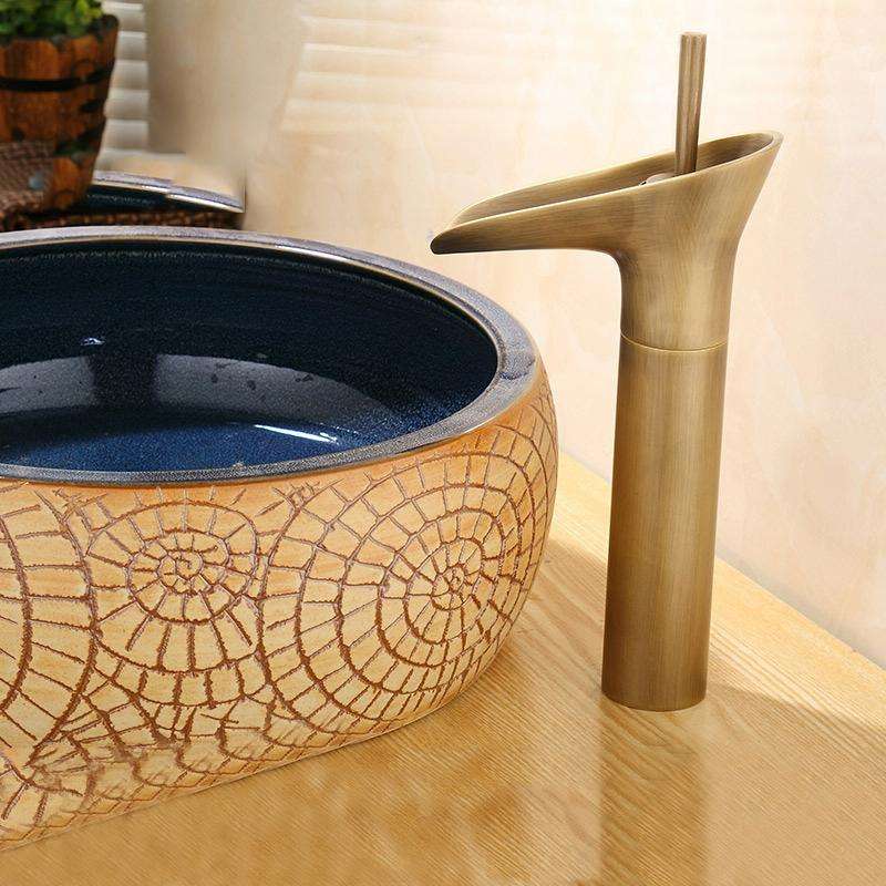 Bathroom Faucet Washbasin Waterfall Hot & Cold Faucet, Specification:84535-1