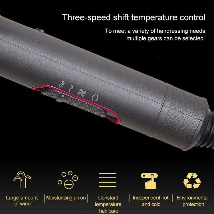High-power 2000W Anionic Cold Hot Air Constant Temperature Hair Dryer, EU Plug(Red + Grey)