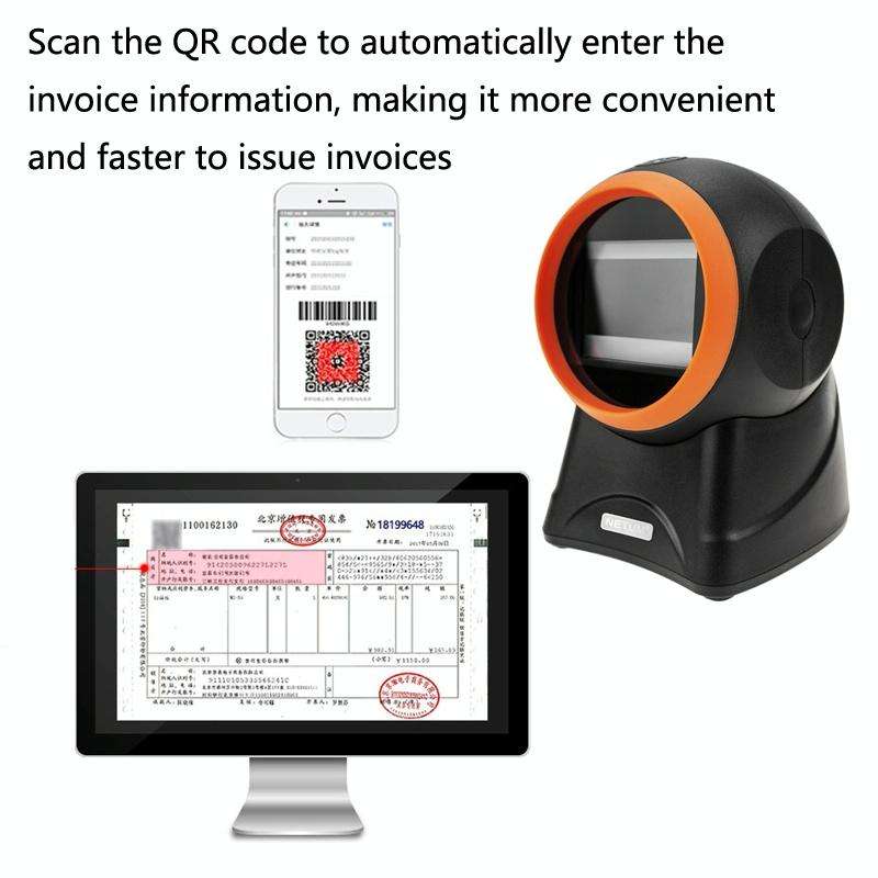 NETUM 2050 Supermarket Cashier Barcode QR Code Scanner Desktop Vertical Scanner, Specification Re...