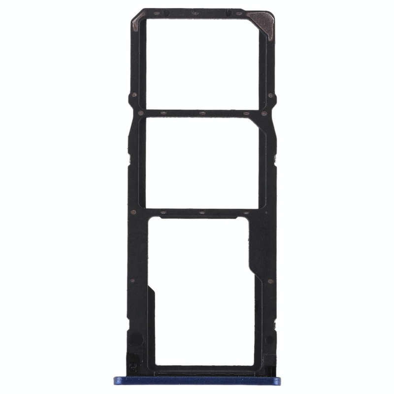 2 SIM Card Tray + Micro SD Card Tray for Huawei Honor Play 7C(Blue)