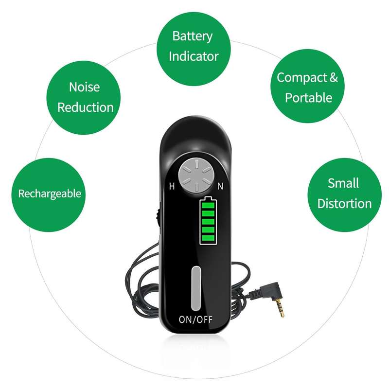 Z-C06 USB Rechargeable Digital Hearing Aid Sound Amplifier for Elder Seniors(Black)