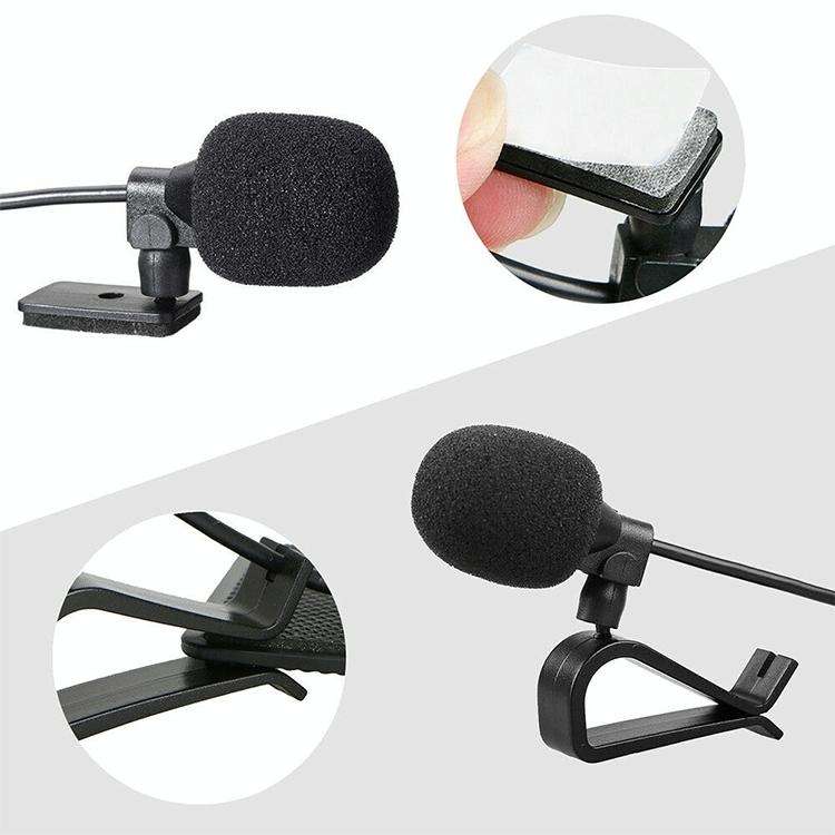 ZJ015MR Stereo 3.5mm Angle Head Plug Car Navigation DVD External Paste Microphone, Length: 3m