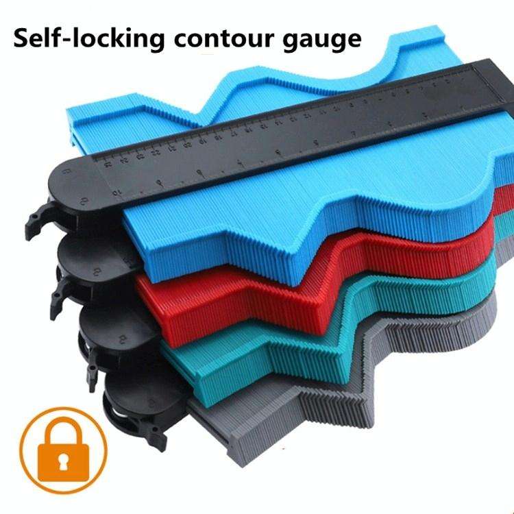 10 Inch Self-locking Contour Gauge Encryption Widens Arc Measuring Ruler(Blue)