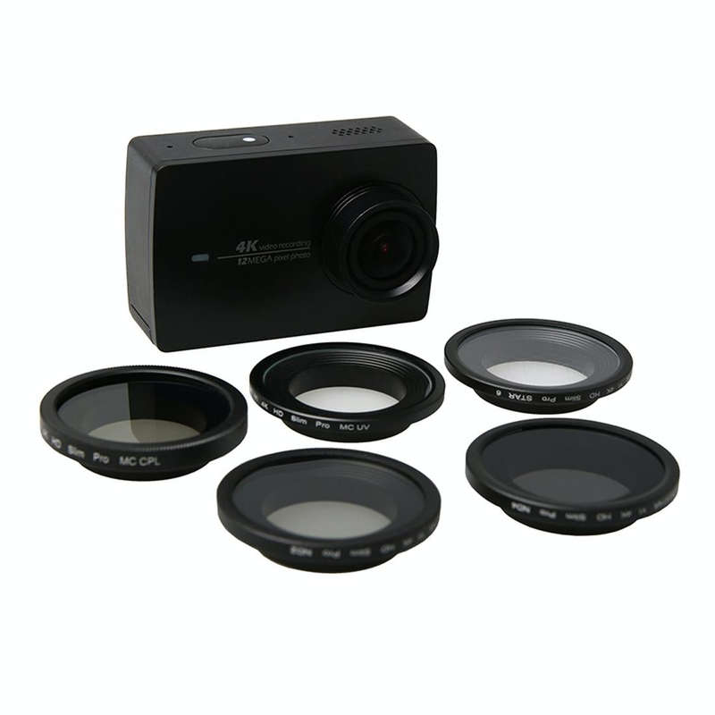 For Xiaomi Xiaoyi Yi II 4K Sport Action Camera Proffesional 34mm Lens Filter(CPL + UV + ND4+ ND2 ...