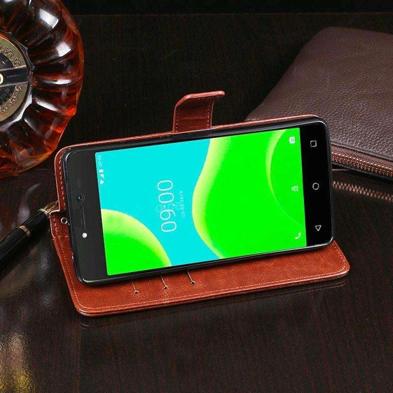 For Wiko Y50 idewei Crazy Horse Texture Horizontal Flip Leather Case with Holder & Card Slots & W...