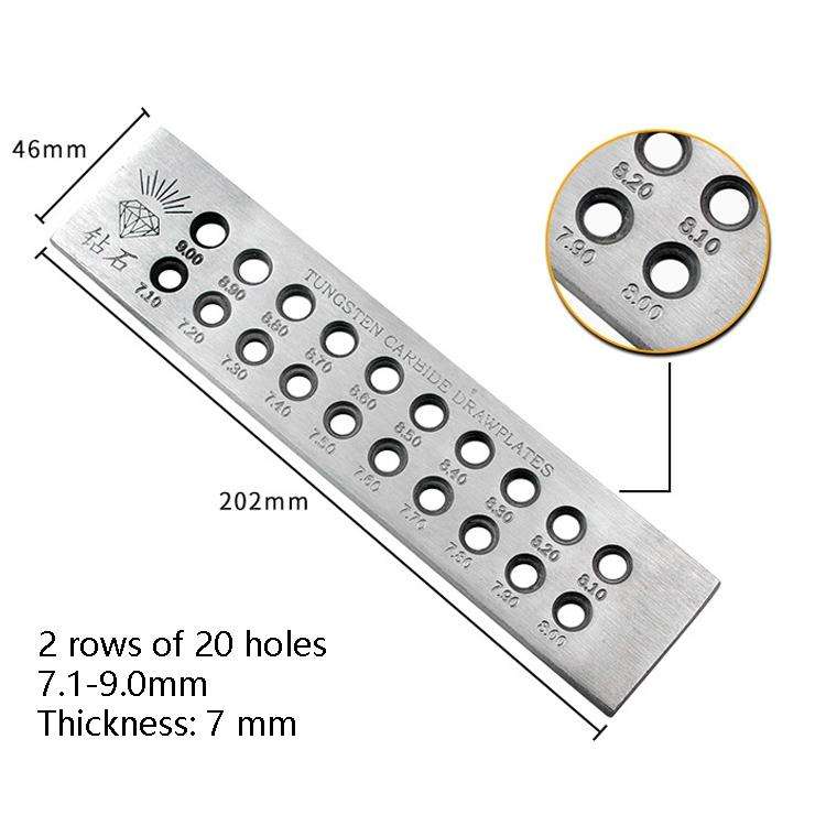 2 Rows 20 Holes 7.10-9.00mm Round Drawing Board Gold And Silver Drawing Board Semi-Circular Drawi...