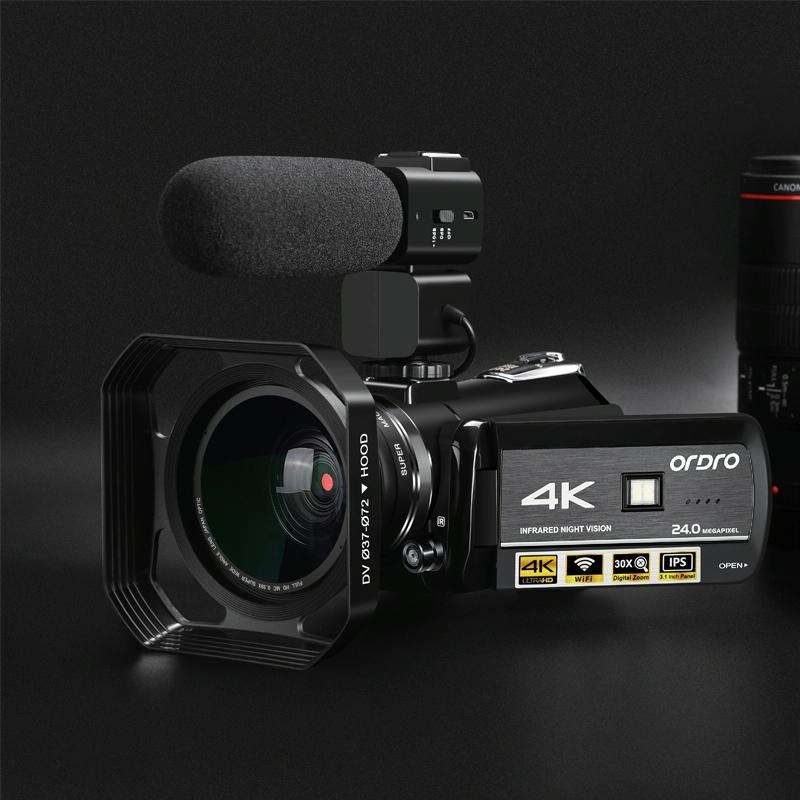 ORDRO AC3 3.1 inch IPS Screen 4K Full HD 13MP Night Vision WiFi Live Camcorder DV Digital Camera,...