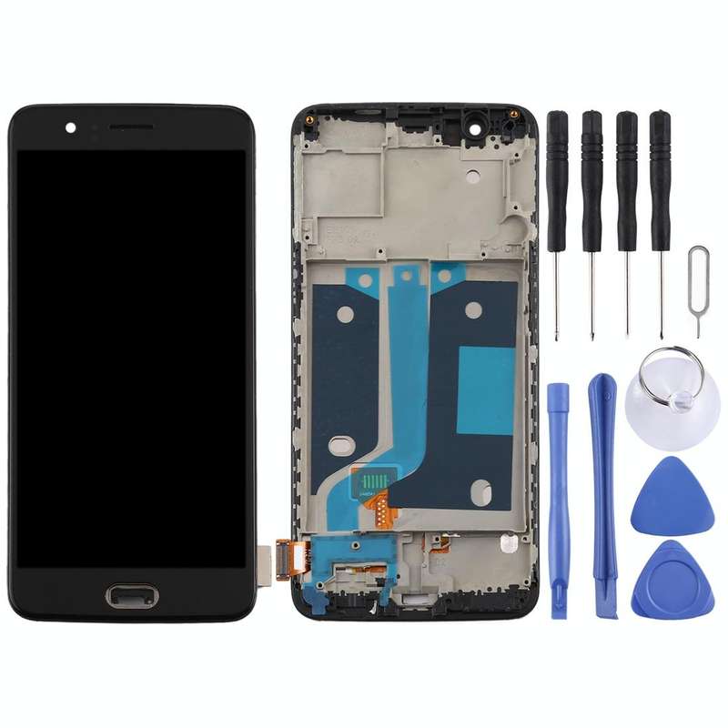 For OnePlus 5 A5000 TFT Material LCD Screen and Digitizer Full Assembly with Frame (Black)