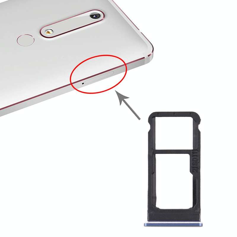 SIM Card Tray + SIM Card Tray / Micro SD Card Tray for Nokia 6.1 / 6 (2018) / TA-1043 TA-1045 TA-...