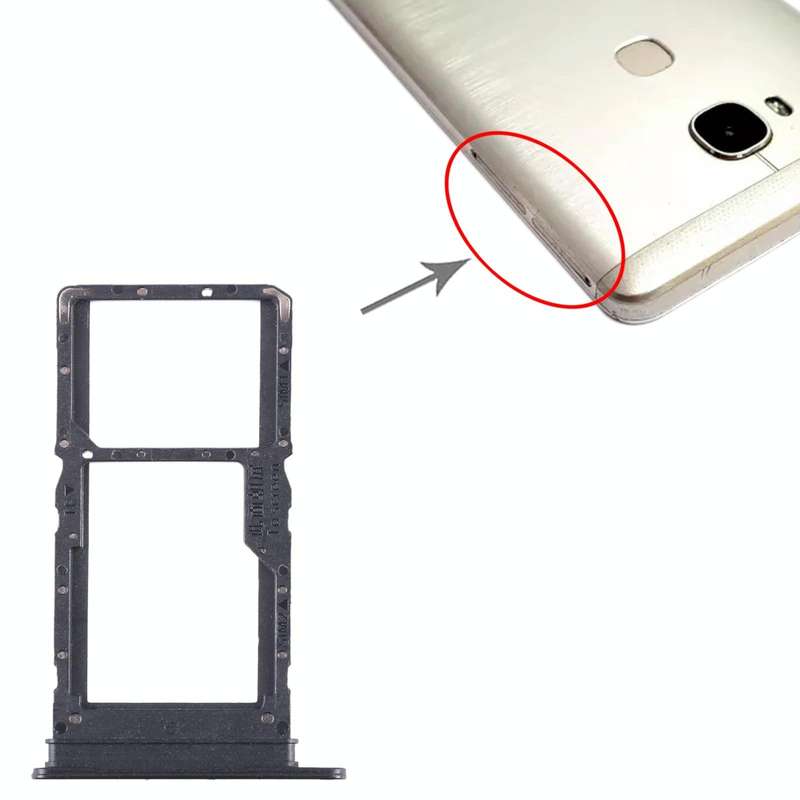 For Honor X5 SIM + SIM / Micro SD Card Tray (Black)