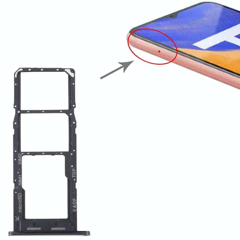 For Samsung Galaxy F14 5G Original SIM Card Tray + SIM Card Tray + Micro SD Card Tray (Black)