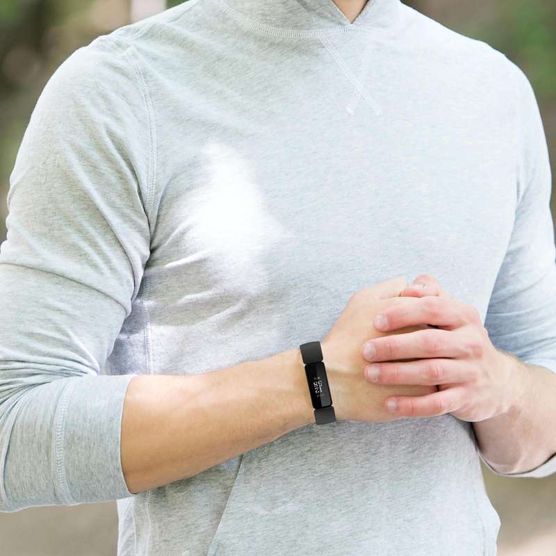 For Fitbit Inspire 2 TPE Watch Band, Size:S(Black)
