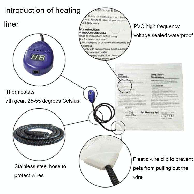 30x30cm Red 12V Low Voltage Multifunctional Warm Pet Heating Pad Pet Electric Blanket(AU Plug)