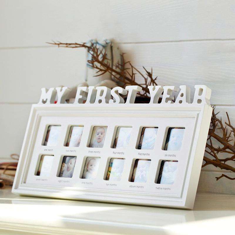 Creative DIY Home Room Decoration Baby Memorial Growing Photo Frame Display(White)