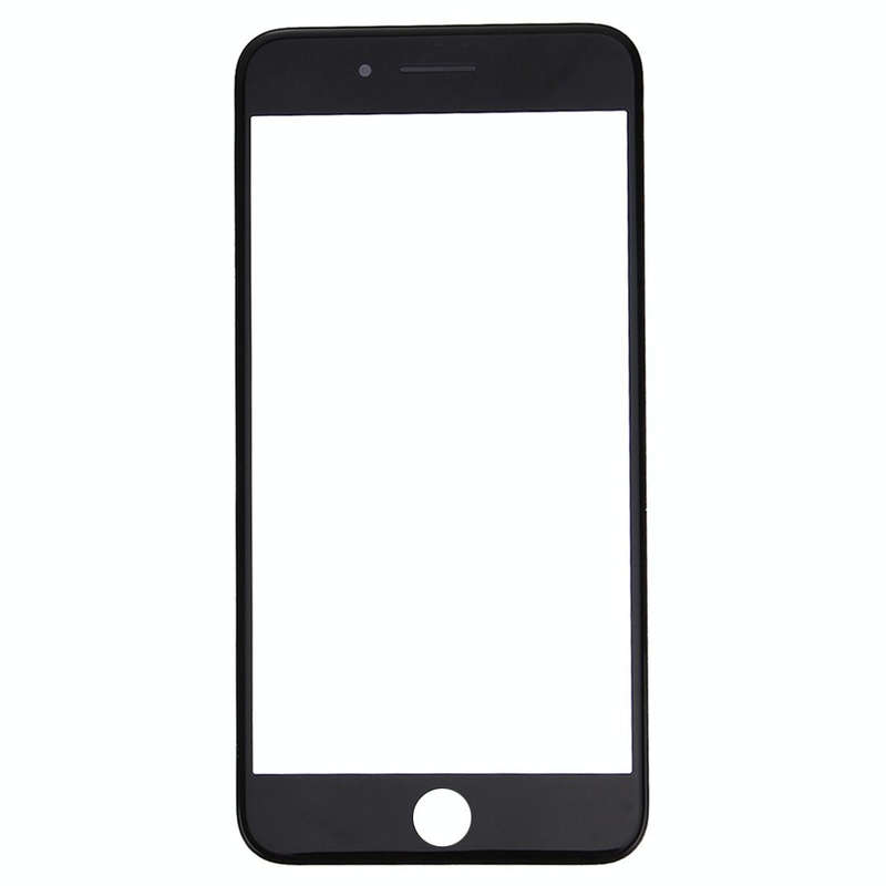 2 in 1 for iPhone 7 (Original Front Screen Outer Glass Lens + Original Frame)(Black)