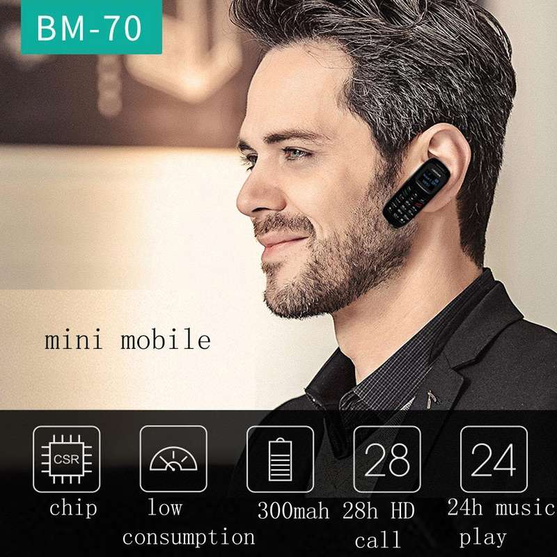 Upgraded GTStar BM70 Sports Car Mini Bluetooth Mobile Phone Headset(White)