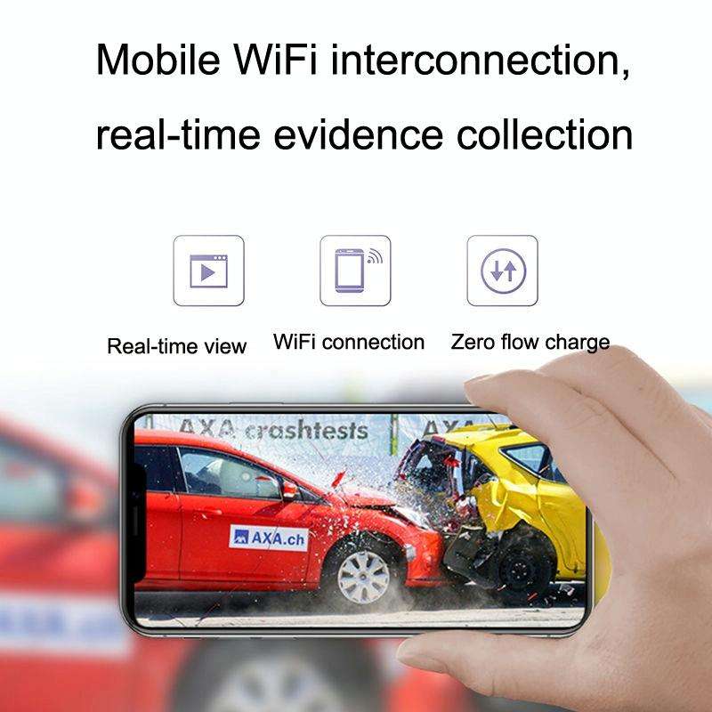 M1 Hidden Driving Recorder WiFi Phone Connecting Car Parking Monitoring 1080P HD Recorder(With Bu...