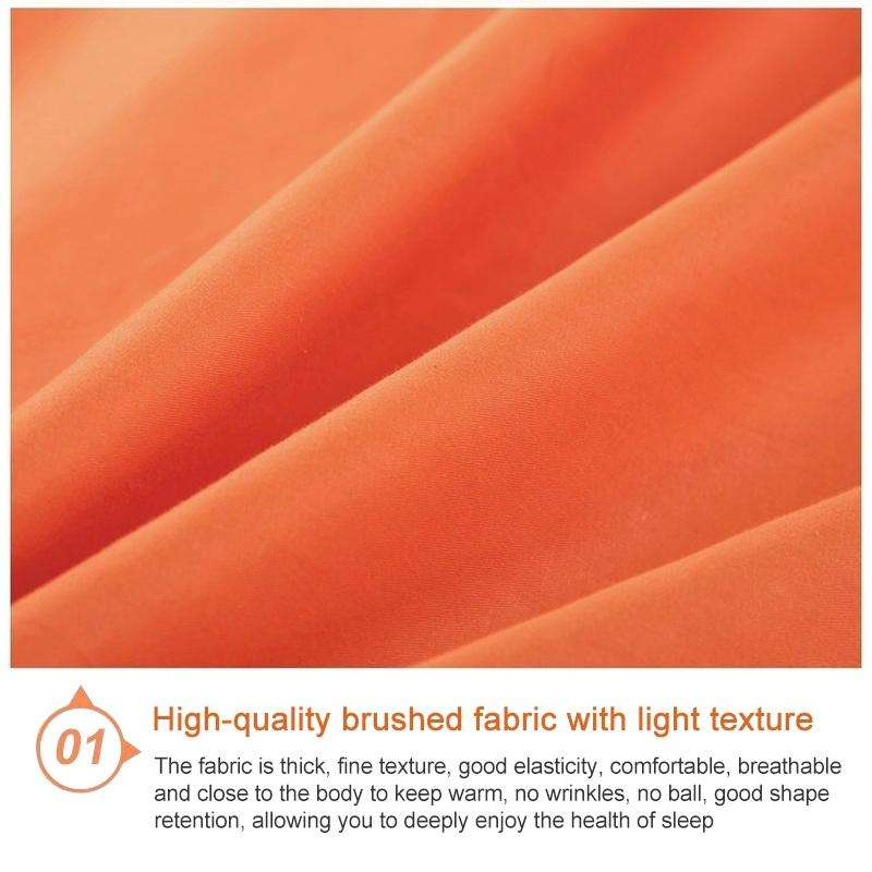 Plain Mattress Protector Bed Mat Mattress Cover Fitted Sheet, Size:120X200cm(Orange)