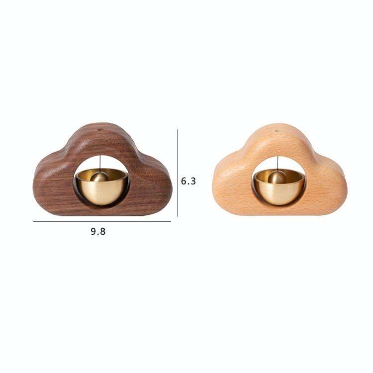 Suction Door Wind Chime Magnetic Suction Door Bell Wooden Decoration, Color: Walnut