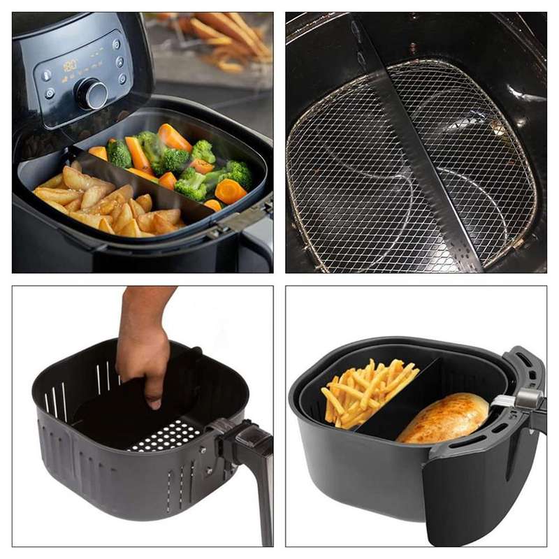 23cm Air Fryer Basket Divider Separator for Cooking BBQ Steak